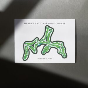 Ozarks National Golf Course Prints, Missouri, Golf Map Artwork