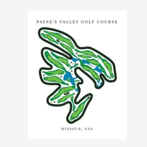 Payne's Valley Golf Course Prints, Missouri, Golf Map Artwork