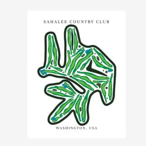 Sahalee Country Club Golf Course Prints, Washington, Golf Map Artwork