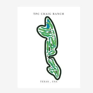 TPC Craig Ranch Golf Course Prints, Texas, Golf Map Artwork