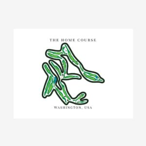 The Home Course Golf Course Prints, Washington, Golf Map Artwork