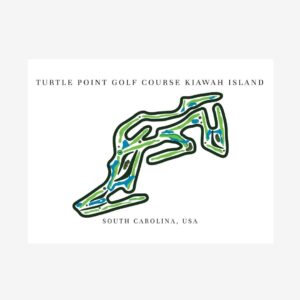Turtle Point Golf Course Golf Course Prints, South Carolina, Golf Map Artwork