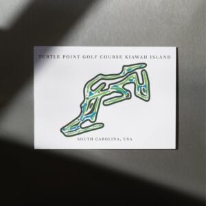 Turtle Point Golf Course Golf Course Prints, South Carolina, Golf Map Artwork