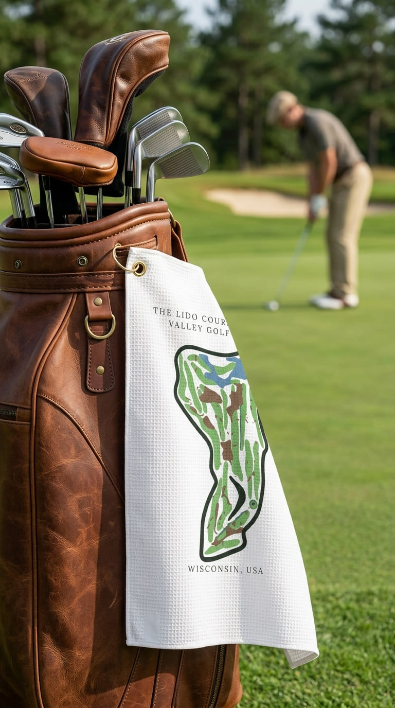 The Lido Course At Sand Valley Golf Resort Wisconsin | Golf Course Print Towels | Golf Course Microfiber