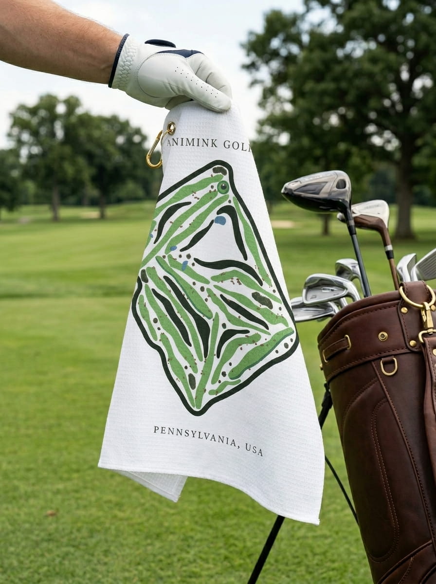 Aronimink golf club Pennsylvania | Golf Course Print Towels | Golf Course Microfiber - Image 2