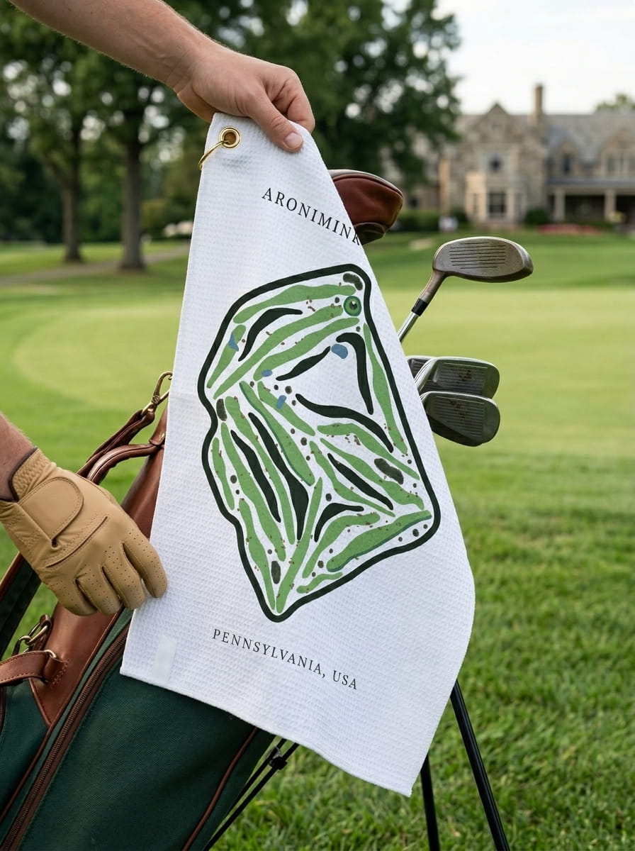 Aronimink golf club Pennsylvania | Golf Course Print Towels | Golf Course Microfiber