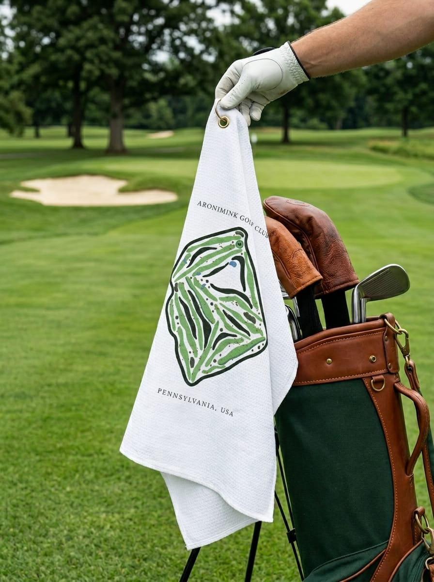 Aronimink golf club Pennsylvania | Golf Course Print Towels | Golf Course Microfiber - Image 4