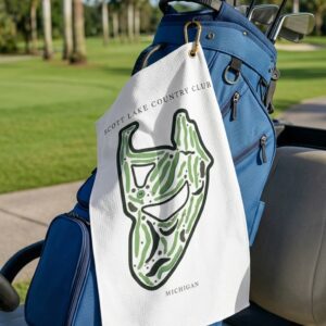 Scott lake country club , MICHIGAN | Golf Course Print Towels | Golf Course Microfiber