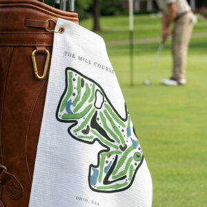 The Mill Course Cincinnati Ohio | Golf Course Print Towels | Golf Course Microfiber