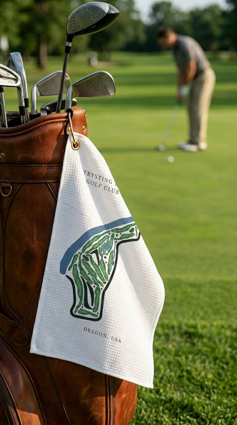 Trysting Tree Golf Club, Oregon | Golf Course Print Towels | Golf Course Microfiber