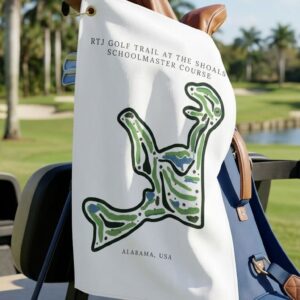 RJT golf trail at the shoals schoolmaster course Alabama  | Golf Course Print Towels | Golf Course Microfiber