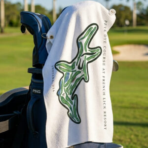 Pete Dye Course at French Lick Resort, Indiana | Golf Course Print Towels | Golf Course Microfiber