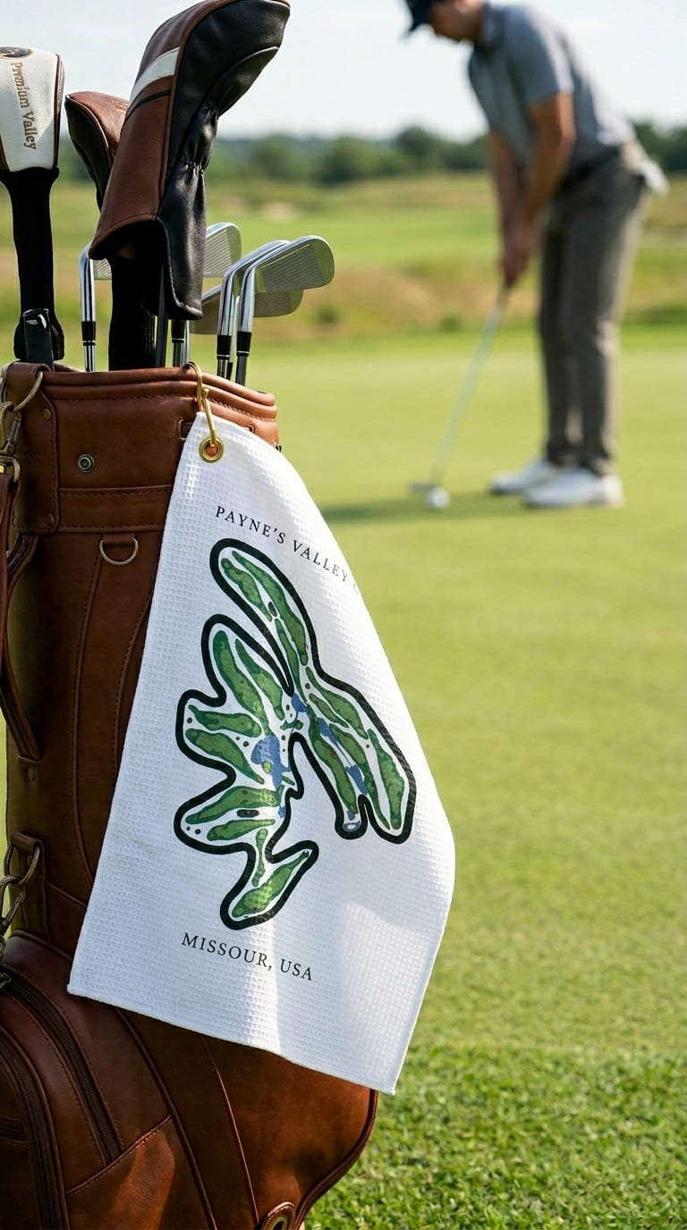 Payne's Valley Golf Course, Missouri | Golf Course Print Towels | Golf Course Microfiber - Image 3