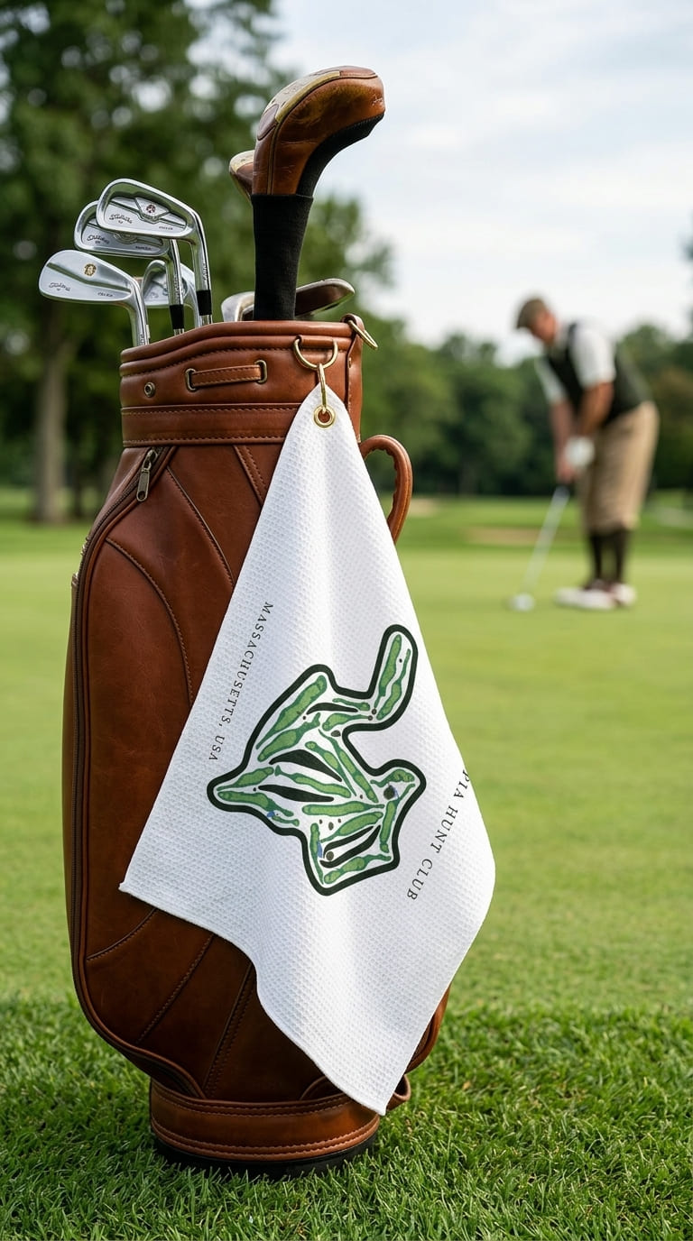 Myopia Hunt Club, Massachusetts | Golf Course Print Towels | Golf Course Microfiber - Image 3