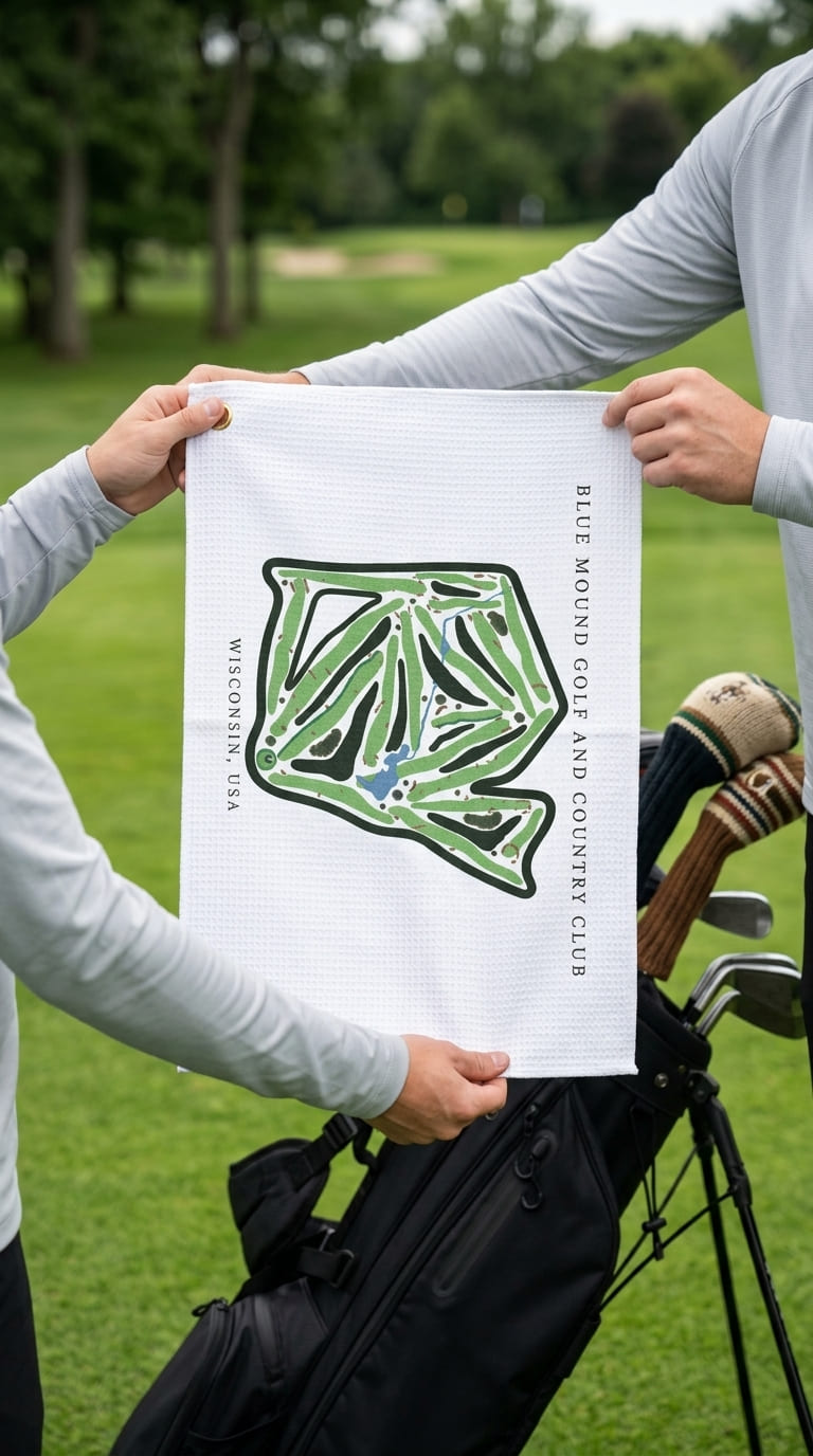 Blue mound golf and country club Wisconsin | Golf Course Print Towels | Golf Course Microfiber - Image 3