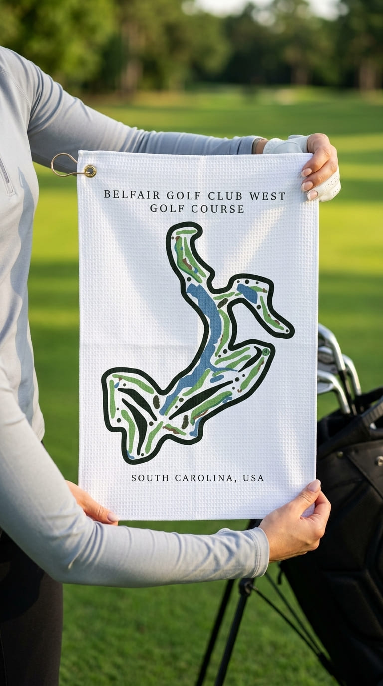 Belfair golf club west golf course South carolina  | Golf Course Print Towels | Golf Course Microfiber - Image 3